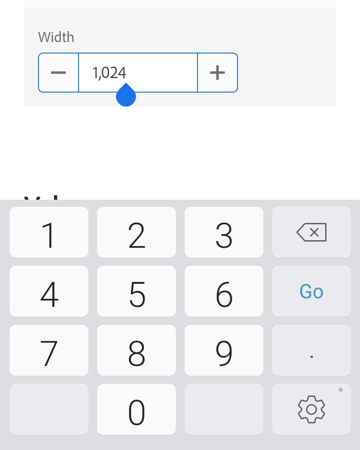 Android screenshot of example NumberField inputMode="decimal"